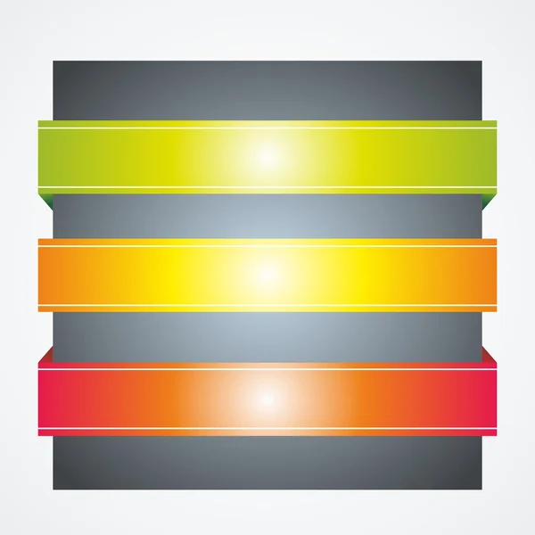 Hintergrund mit Farbbändern oder Bannern — Stockvektor