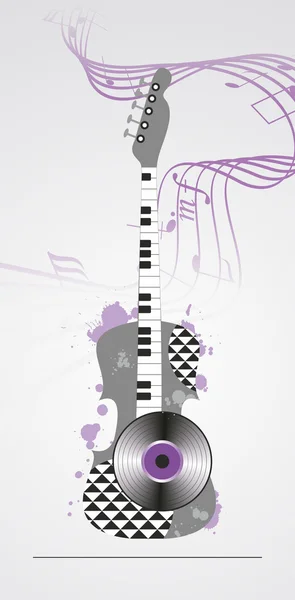 Grunge fond musical — Image vectorielle