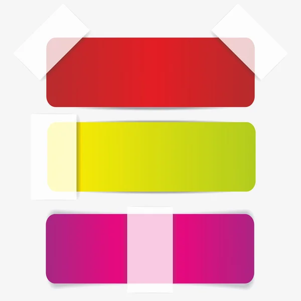 Adesivos realistas multicoloridos — Vetor de Stock