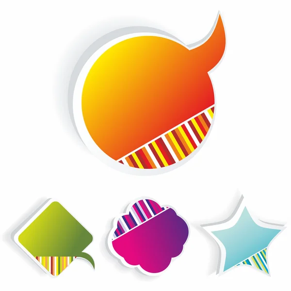 Multi-colored realistic stickers — Stock Vector
