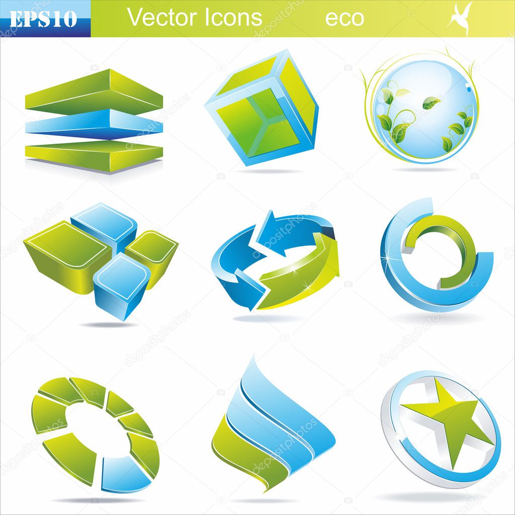 Eco symbols and icons Stock Vector by ©Success_ER 6572004