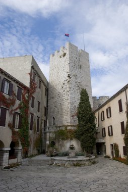 Courtyard of Duino Castle, Italy clipart