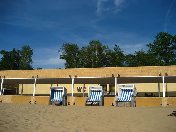 Plážová lehátka na wannsee — Stock fotografie