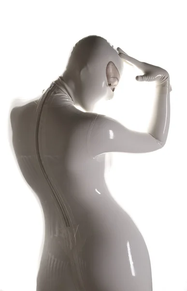 Анья Деві в Latex гумові комбінезон з маскою — стокове фото