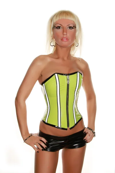Sexy vert PVC corset — Photo