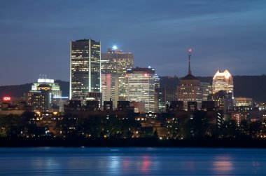 Montreal at night clipart