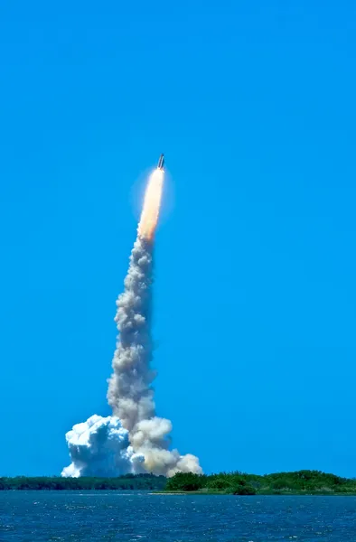 Space shuttle lancering — Stockfoto