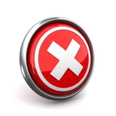 Delete or cancel key icon clipart