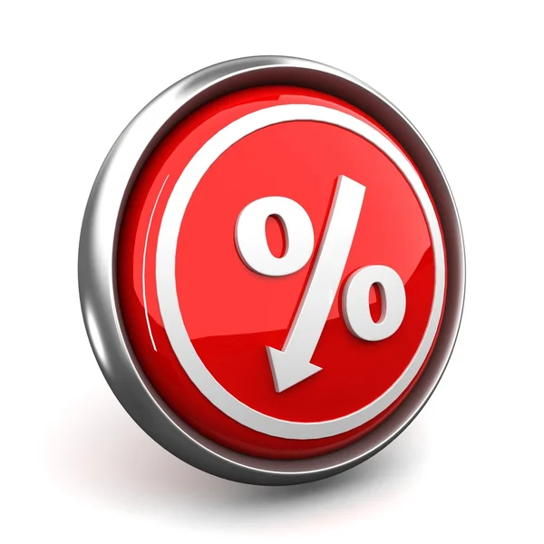 Percentage mark pictogram — Stockfoto
