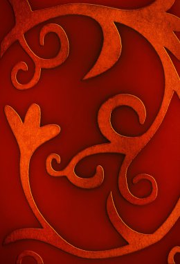 Red Curly background clipart