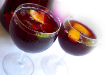 Cups with Sangria clipart