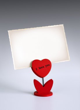 Heart photo holder clipart