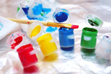 Colorful paints clipart