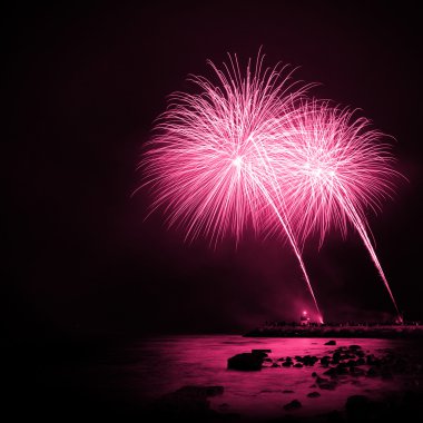 Magenta Fireworks clipart