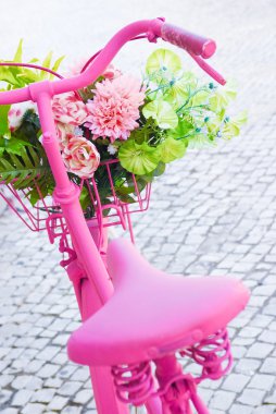 Pink bicycle clipart