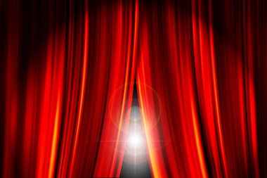 Opening Curtains clipart