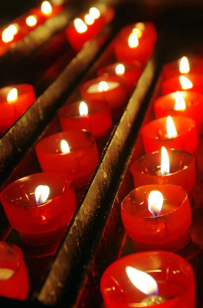 Červené svíčky — Stock fotografie