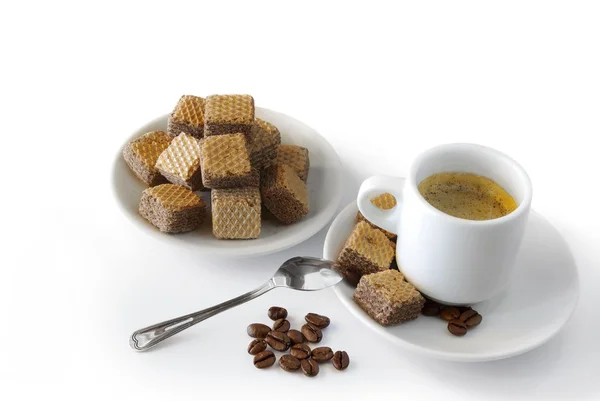 Espresso y galletas — Foto de Stock