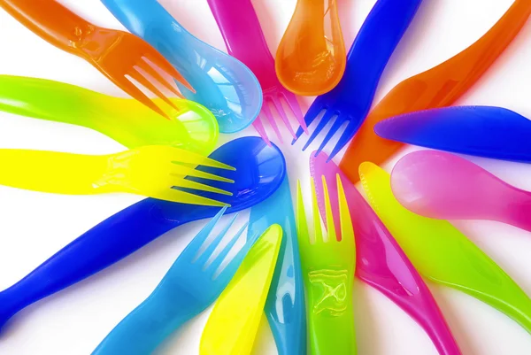 Plastic Cutlery — Stock Photo, Image
