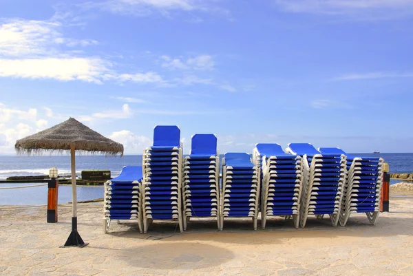 Blue Deckchairs — Stock Photo, Image
