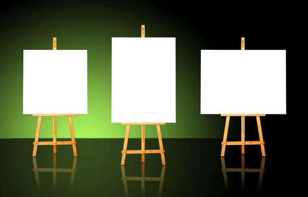 Three Easels — Stock Photo, Image