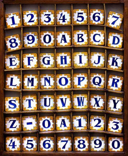 Telhas do alfabeto — Fotografia de Stock