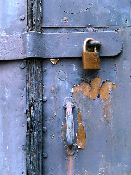 Cadeado em azul — Fotografia de Stock