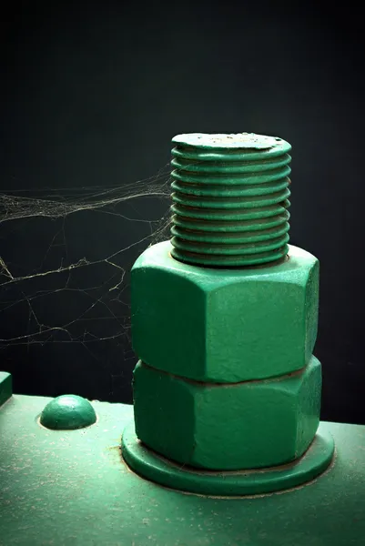 녹색 나사 너트 — 스톡 사진