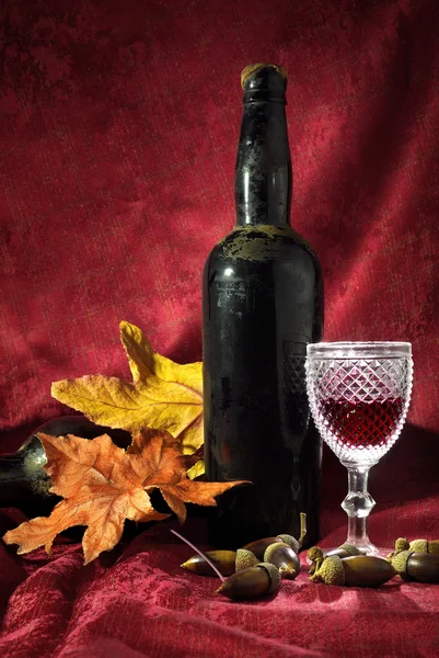 Старий пляшку вина — стокове фото