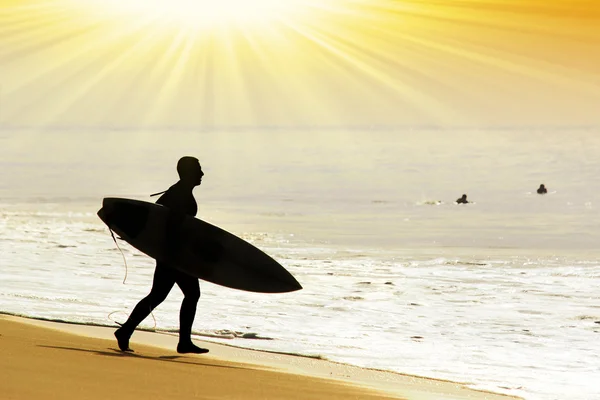 Rushing surfer — Stock Photo, Image
