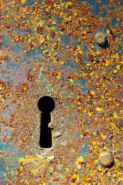 Σκουριασμένο κλειδί-τρύπα — Φωτογραφία Αρχείου