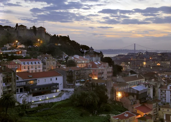 Lissabon in der Abenddämmerung — Stockfoto