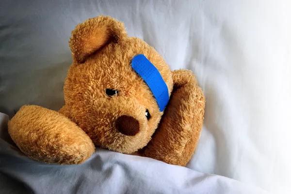 Άρρωστος teddy — Φωτογραφία Αρχείου