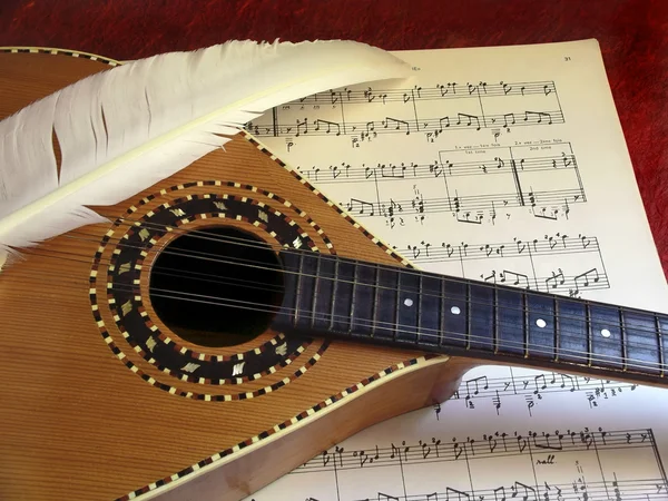 Mandolin ve partiture — Stok fotoğraf