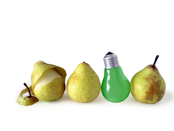 Pears and Lamp — Stock Photo, Image