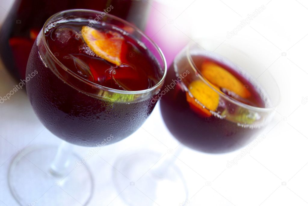 Cups with Sangria