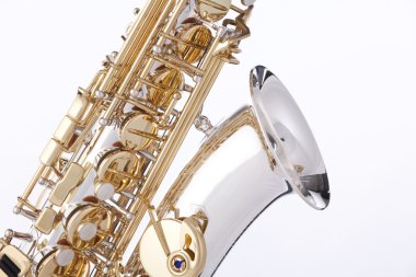 Saxophone on White Background clipart