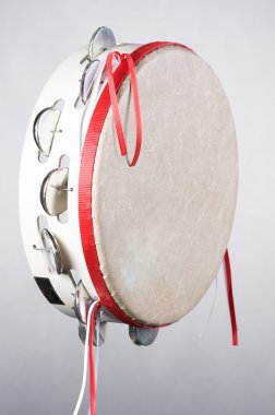 Tambourine Isolated on White clipart