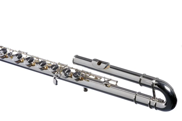 Flauta baixo isolado em branco — Fotografia de Stock