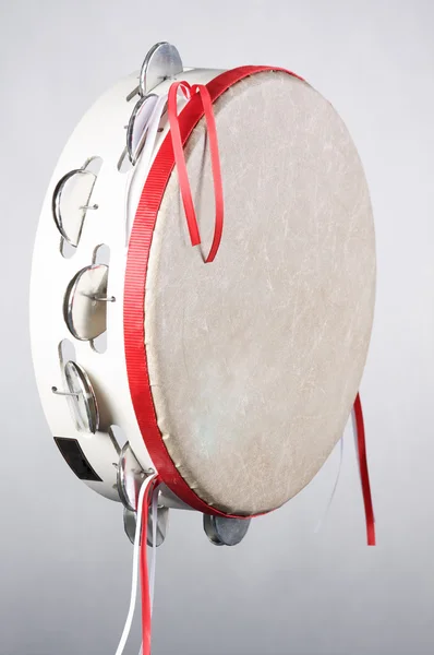 Tambourine Isolated on White — Stock Photo, Image