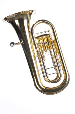 Tuba Euphonium Isolated on White clipart
