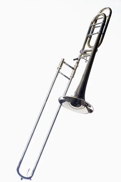 Тромбон ізольовано на білому — стокове фото