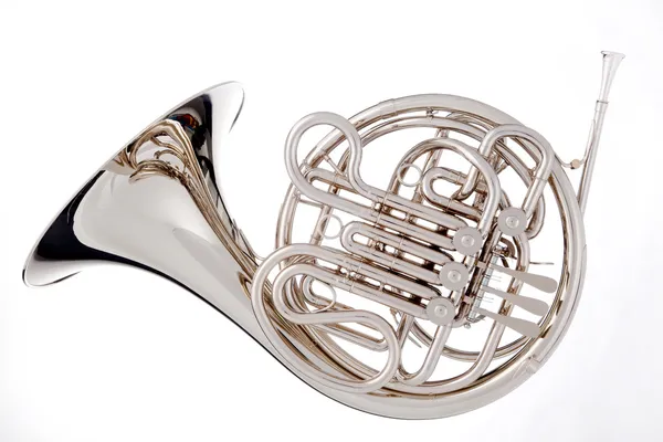 French Horn Isolated On White — Stock Photo, Image
