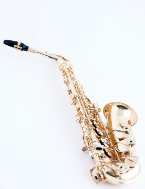 Alto Saxophone on White Background clipart