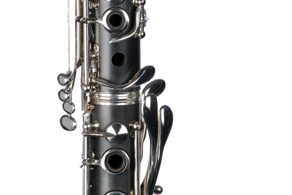 Clarinet Close Isolated On White — Stock Photo, Image