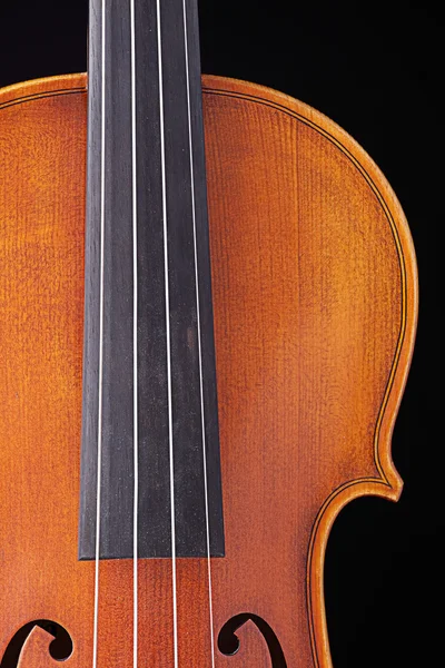 Violino Viola isolado no preto — Fotografia de Stock