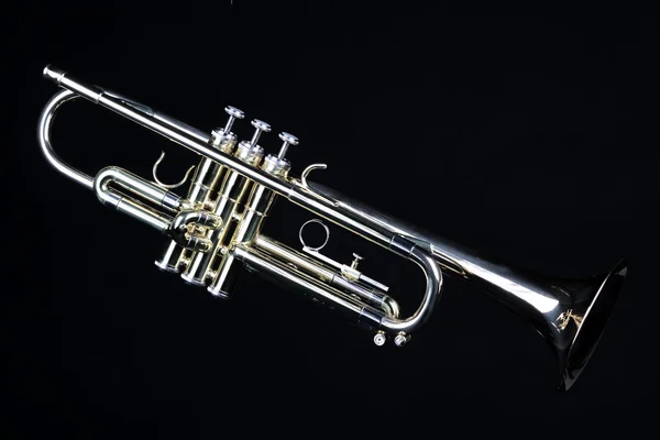 Trumpet Isolated On Black — Stock Photo, Image