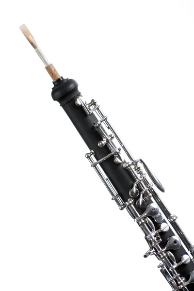 Clarinete de oboe aislado en blanco — Foto de Stock
