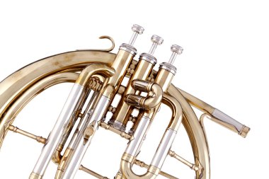 Peckhorn French Horn Isolated on White clipart