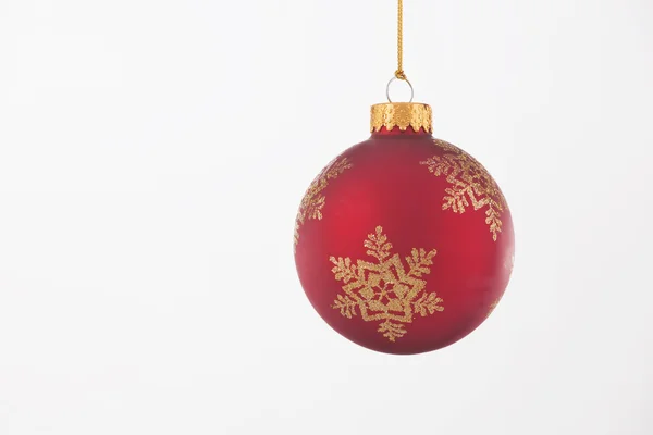 Red Christmas Ornament Isolated — Stock Photo, Image